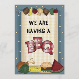 私たちはバーベキュー招待状をしている 招待状