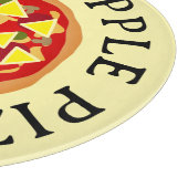 私たちはパイナップルピザおもしろいラウンドグラスが大好き カッティングボード (角)