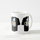 私たちはパパのTシャツをマグカップで愛している コーヒーマグカップ (正面右)