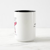 "私たちはパパを愛している" パーソナライズされた - マグカップ (中央)