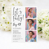 私たちはパーティー写真黒の驚き40歳の誕生日 招待状