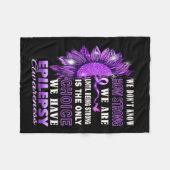 私たちはヒマワリてんかんがどれほど強いか分からない フリースブランケット (正面(横))