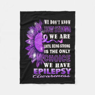 私たちはヒマワリてんかんがどれほど強いか分からない フリースブランケット