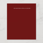 私たちはヒマワリのブルゴーニュ・ブルーの結婚式の招待をする (裏面)