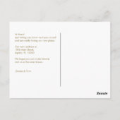 私たちはフロリダフラミンゴの葉書に引っ越した ポストカード (裏面)