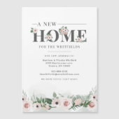 私たちはフローラアドレスを移動のお知らせ マグネット招待状 (正面)