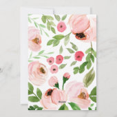 私たちはフローラ水色と金ゴールド結婚式の招待をする シーズンカード (裏面)