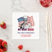 私たちはブー愛国的なハロウィンコスチュームパーティー スタンダードカクテルナプキン (インサイチュ)