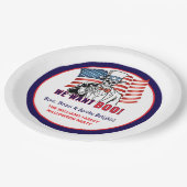 私たちはブー愛国的なハロウィンコスチュームパーティー ペーパープレート (アングル)