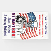 私たちはブー愛国的なハロウィンパーティー歓迎します 横断幕 (横)