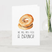 私たちはブ恋しく思ランチの退職挨拶状を用意する カード (正面)