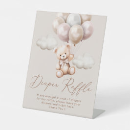 私たちはベアバルーンおむつラッフルを心待ちできる 台座サイン