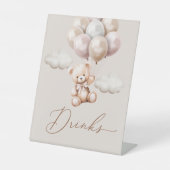 私たちはベアバルーンのシャワードリンクを待つことができる 台座サイン (正面)