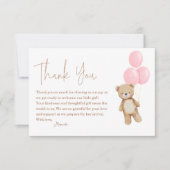 私たちはベアバルーン赤ちゃんシャワーを心待ちできる カード (正面)