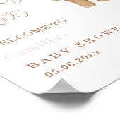 私たちはベアバルーン赤ちゃんシャワーを心待ちできる ポスター (角)