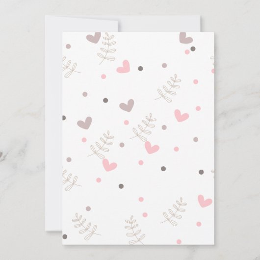 私たちはベアバルーン赤ちゃんシャワーを心待ちできる 招待状 (裏面)