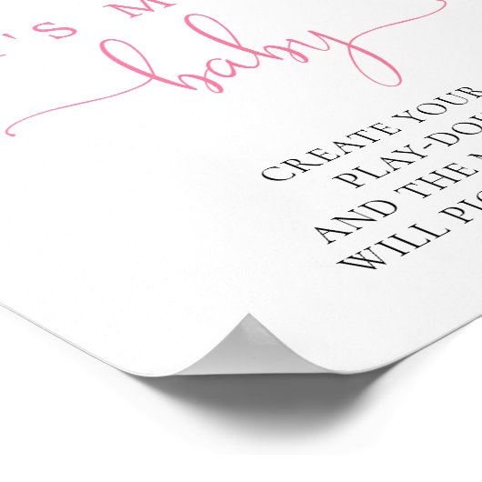 私たちはベビーおもしろいのベビシャワーゲームを作ろう ポスター (角)