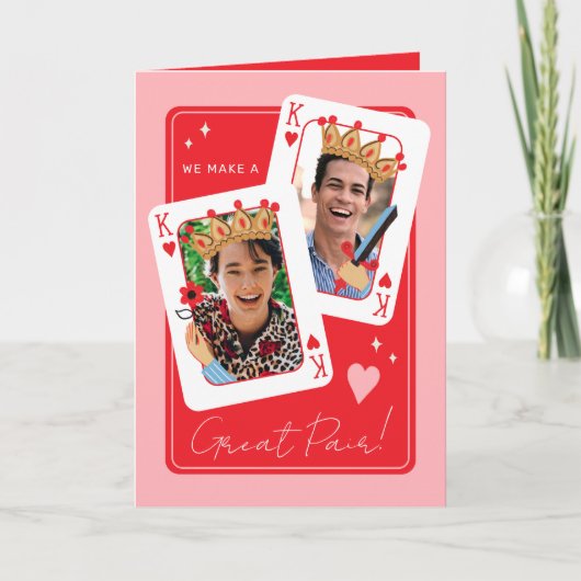 私たちはペア素晴らしのホモ写真バレンタインデーを作る カード (正面)
