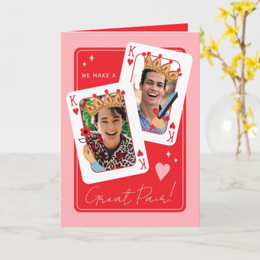 私たちはペア素晴らしのホモ写真バレンタインデーを作る カード (黄色い花)