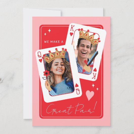 私たちはペア素晴らしの写真カスタムバレンタインを作る カード (正面)