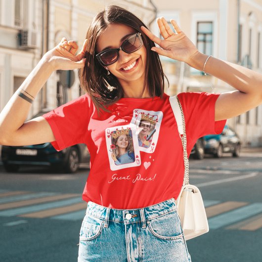 私たちはペア素晴らしの写真カスタムバレンタインを作る Tシャツ