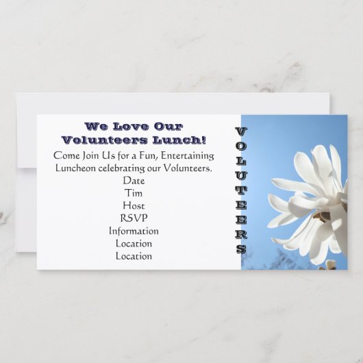 私たちはボランティアのランチ招待状が大好感謝していき (正面)