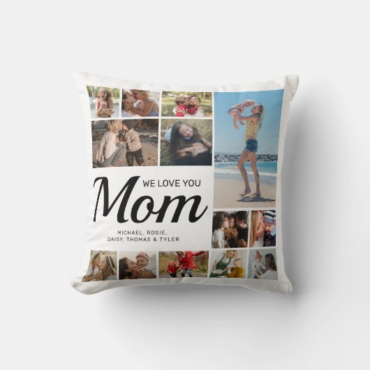 私たちはママの写真を愛数々のしている クッション (正面)