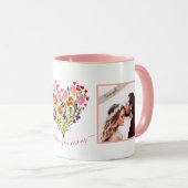 「私たちはママを愛していパーソナライズされたる」写真ラブリー マグカップ (正面右)