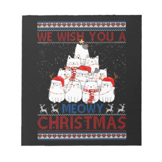 私たちはミオウィーキャットクリスマス醜いセーターをお願い ノートパッド