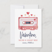私たちはミックスカセ素晴らしットテープバレンタインの日 ノートカード (正面)