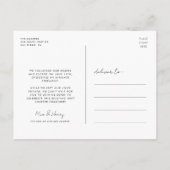 私たちはミニマルな手書き写真を駆け落とした ポストカード (裏面)