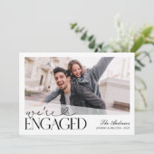 私たちはミニマル婚約したリスト写真クリスマス シーズンカード (スタンド正面)