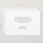 私たちはミニマル婚約したリスト写真クリスマス シーズンカード (裏面)