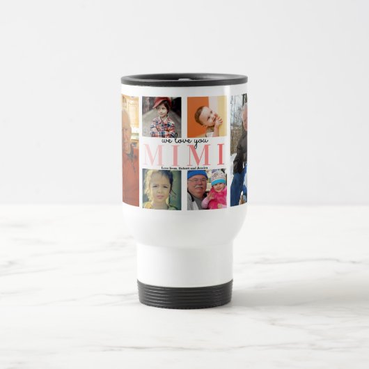 私たちはミミを愛している | カスタムコラージュ トラベルマグ (中央)