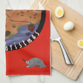 私たちはメリークリスマスを釣る – オージー茶タオル キッチンタオル (四つ折り)