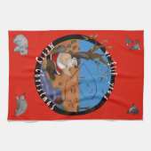 私たちはメリークリスマスを釣る – オージー茶タオル キッチンタオル (横)