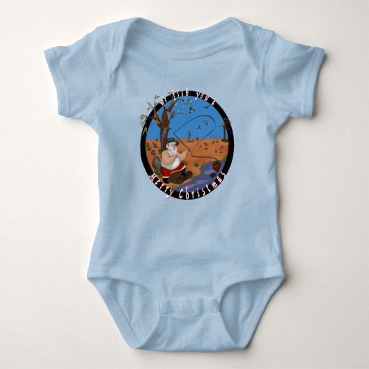 私たちはメリークリスマスを釣る – オーストラリア ベビーボディスーツ (正面)