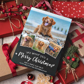 私たちはメリークリスマスドッグのペットコラージュ シーズンカード