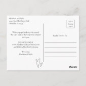 私たちはモダンハート婚約した婚約写真 ポストカード (裏面)