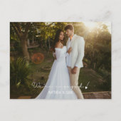 私たちはモダンハート婚約した婚約写真 ポストカード (正面)