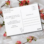 私たちはモダンハート婚約した婚約写真 ポストカード