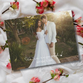 私たちはモダンハート婚約した婚約写真 ポストカード