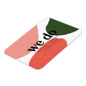 私たちはモダン抽象芸術グラフィック赤、ピンク+緑 マグネット (左側)