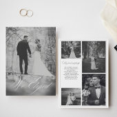 私たちはモダン書道のモノクロ写真を駆け落ち 案内状