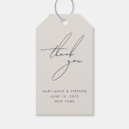 私たちはモダン書道結婚の感謝 ギフトタグ