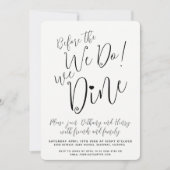 私たちはモノスクリプトを食べる前にリハーサルの夕食 招待状 (正面)