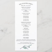 私たちはユーカリ離れス結婚式 プログラム (裏面)