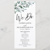 私たちはユーカリ離れス結婚式 プログラム (正面)