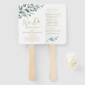 私たちはユーカリ離れス結婚式 プログラム ハンドファン (正面&裏面)