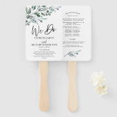 私たちはユーカリ離れス結婚式 プログラム ハンドファン (正面&裏面)